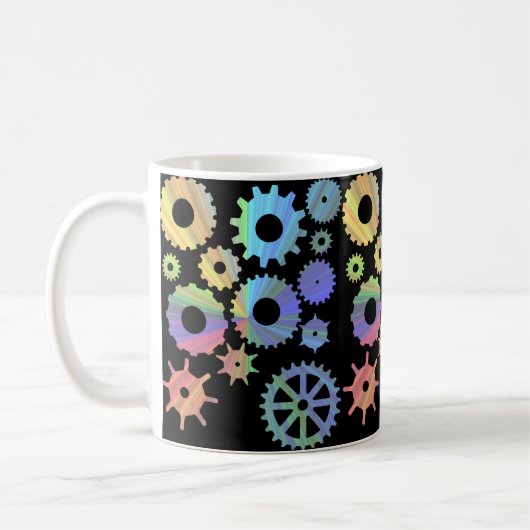 Rainbow-Steampen-Metallgetriebe Kunst Kaffeetasse (Links)