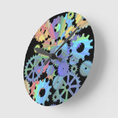 Rainbow-Steampen-Metallgetriebe Kunst Runde Wanduhr (Winkel)