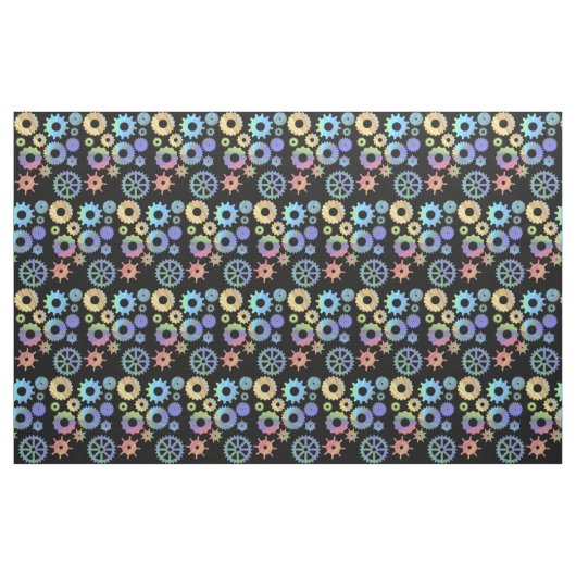 Rainbow-Steampen-Metallgetriebe Kunst Stoff (Fat Quarter (45,7 x 55,9 cm))