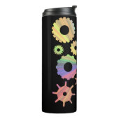 Rainbow-Steampen-Metallgetriebe Kunst Thermosbecher (Nach links gedreht)