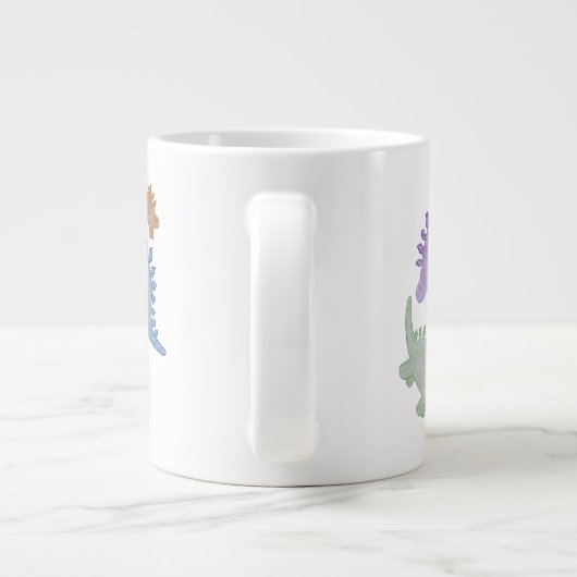 Rainbow Stegosaurus Riesenkaffee Tasse (Rückseite)