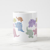 Rainbow Stegosaurus Riesenkaffee Tasse (Vorderseite)