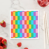 Rainbow Steps Blocks Paper Napkins - farbenfroh Serviette (Beispiel)