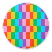 Rainbow Steps Blocks Pattern Keramik Knock Keramikknauf (Vorderseite)
