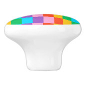 Rainbow Steps Blocks Pattern Keramik Knock Keramikknauf (Seitenansicht)