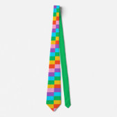 Rainbow Steps Blocks Pattern Necktie Krawatte (Vorderseite)
