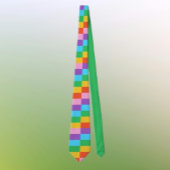 Rainbow Steps Blocks Pattern Necktie Krawatte