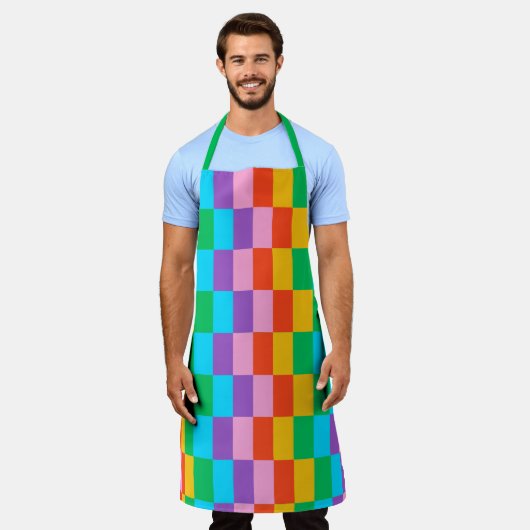 Rainbow Steps Blocks Pattern Schürze (Getragen)