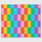 Rainbow Steps Blocks Wrapping Paper Geschenkpapier (Flach)
