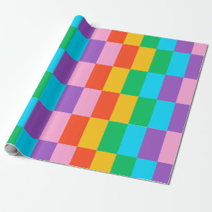 Rainbow Steps Blocks Wrapping Paper Geschenkpapier