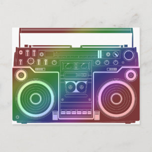 Rainbow Stereo Postkarte
