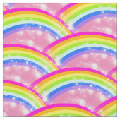 Rainbow-Sterne Rosa Himmelswiederholmuster Stoff (Nahaufnahme)