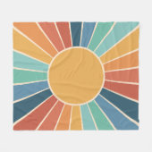 Rainbow Sternexplosion Groovy Retro Hippie 60er Bo Fleecedecke (Vorderseite (Horizontal))
