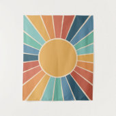 Rainbow Sternexplosion Groovy Retro Hippie 60er Bo Wandteppich (Vorderseite)