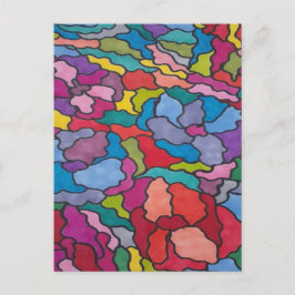 Rainbow Stettete Blume aus Glas Abstrakt Postkarte