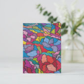 Rainbow Stettete Blume aus Glas Abstrakt Postkarte (Stehend Vorderseite)