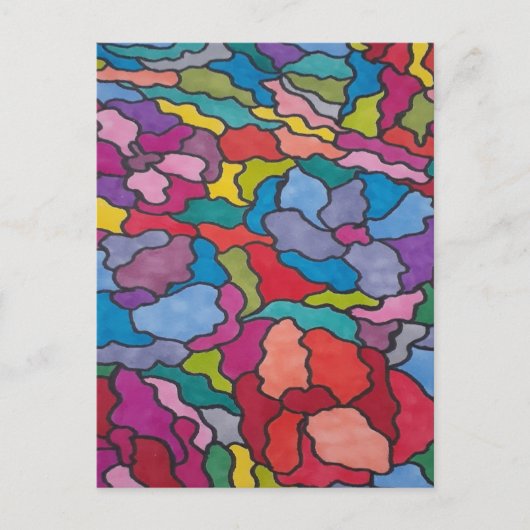 Rainbow Stettete Blume aus Glas Abstrakt Postkarte (Vorderseite)