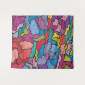 Rainbow Stettete Blume aus Glas Abstrakt Wandteppich (Vorderseite (Horizontal))