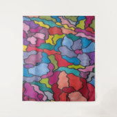 Rainbow Stettete Blume aus Glas Abstrakt Wandteppich (Vorderseite)