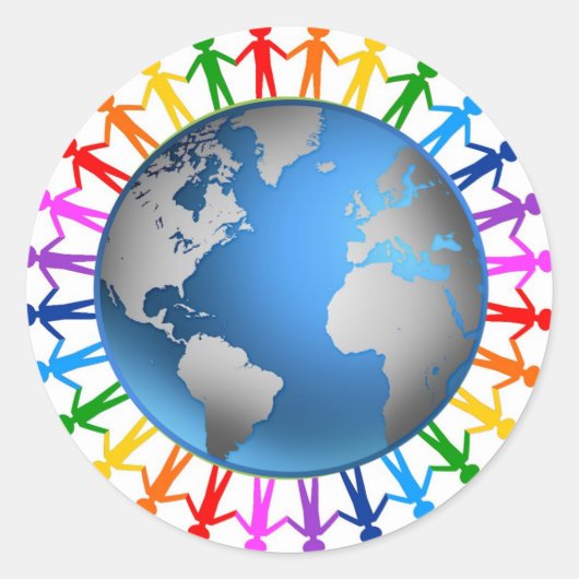 Rainbow-Sticker Runder Aufkleber (Vorderseite)