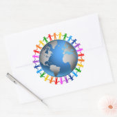 Rainbow-Sticker Runder Aufkleber (Umschlag)