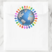 Rainbow-Sticker Runder Aufkleber (Tasche)