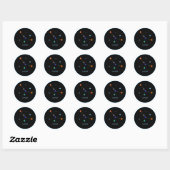 Rainbow-Sticker Runder Aufkleber (Blatt)
