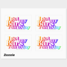 Rainbow Sticker Sheet - Ich habe meine Bars Run Go