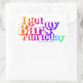Rainbow Sticker Sheet - Ich habe meine Bars Run Go (Tasche)