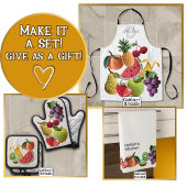 Rainbow Stickerbomb Crochet Fruit Collage Ofenhandschuh & Topflappen-Set