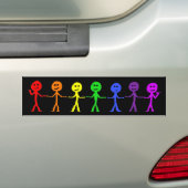 Rainbow Stickmen Autoaufkleber (Auf Auto)