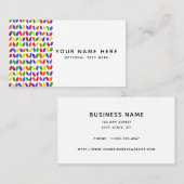 Rainbow Stitches Garn Knitz Stockinette Visitenkarte (Vorne/Hinten)