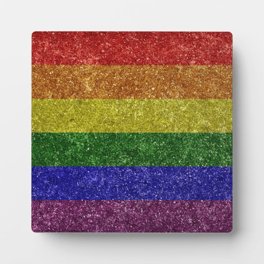 Rainbow-Stolperflagge Fotoplatte (Vorderseite)