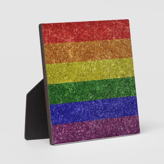 Rainbow-Stolperflagge Fotoplatte (Vorderseite)