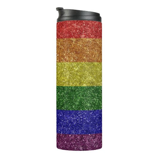 Rainbow-Stolperflagge Thermosbecher (Nach rechts gedreht)