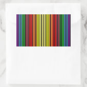 Rainbow-Stolz-Bar Rechteckiger Aufkleber (Tasche)