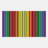 Rainbow-Stolz-Bar Rechteckiger Aufkleber (Vorderseite)