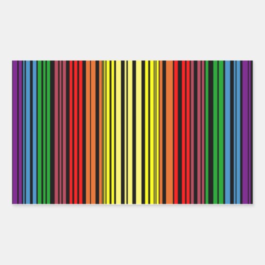 Rainbow-Stolz-Bar Rechteckiger Aufkleber (Vorderseite)