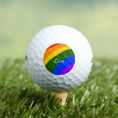 Rainbow-Stolz Monat Liebe hinzufügen Golfball (Insitu T-Shirt)