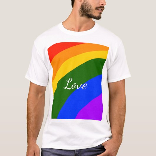 Rainbow-Stolz Monat Liebe hinzufügen T-Shirt (Vorderseite)