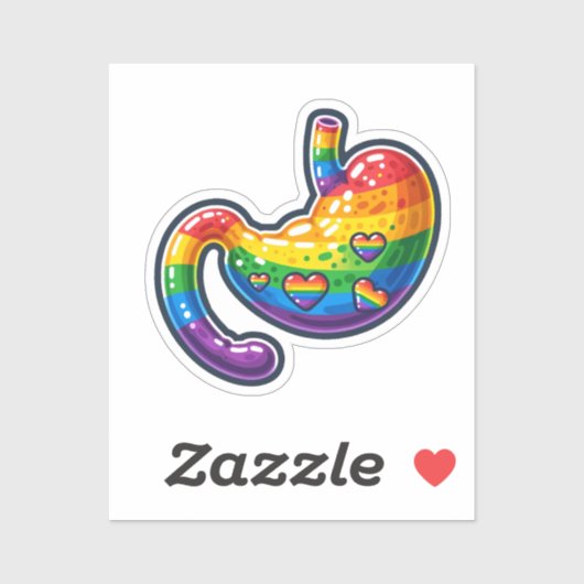 Rainbow Stomach Aufkleber (Blatt)