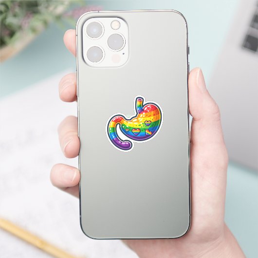 Rainbow Stomach Aufkleber (Telefon)