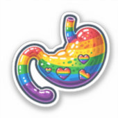 Rainbow Stomach Aufkleber (Vorderseite)
