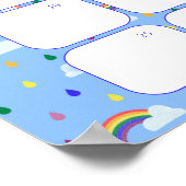 Rainbow Storm Baby Shower schätzt den Fälligkeitsd Poster (Ecke)