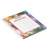 Rainbow Strawberries Mitzvah Note Girls Notepad Notizblock (angewinkelt)