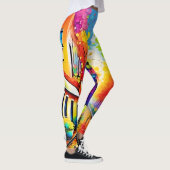 Rainbow Street: Lebendige Stadt Leggings (Rechts)