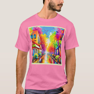 Rainbow Street: Lebendige Stadt T-Shirt