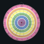 Rainbow-Streifen Dartscheibe<br><div class="desc">Einfache trendy minimalistische Design der pastellfarbenen Regenbogenstreifen Muster. Perfektes modernes Geschenk für jeden,  LGBTQ freundliches Geschenk und Erinnerungen.</div>