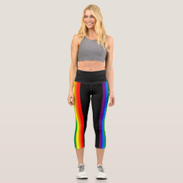 Rainbow-Streifen für den Gay Pride LGBT-Support Capri Leggings