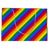 Rainbow-Streifen Große Geschenktüte (Rückseite)